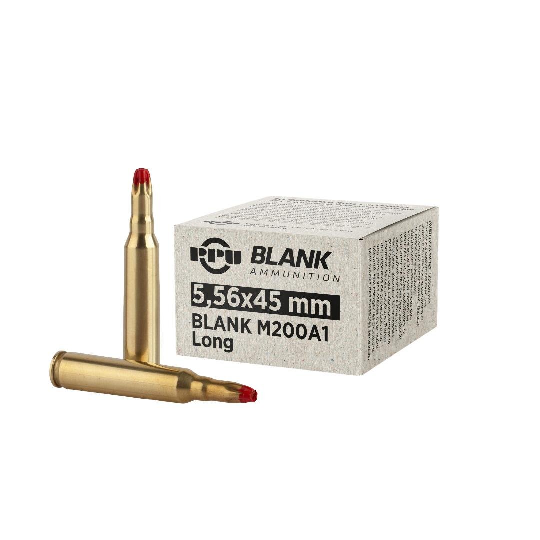 PPU Blank Rifle Ammunition 5.56 M200 Blanks 20/ct PPU Blank Rifle Ammunition 5.56 M200 Blanks 20/ct