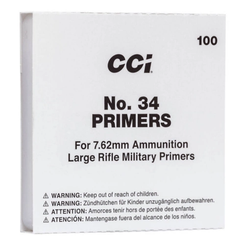 CCI PRIMER NO.34 NATO 100 RD/BX 10BX/BRICK 50 BX/CS (BRICK) CCI PRIMER NO.34 NATO 100 RD/BX 10BX/BRICK 50 BX/CS (BRICK)