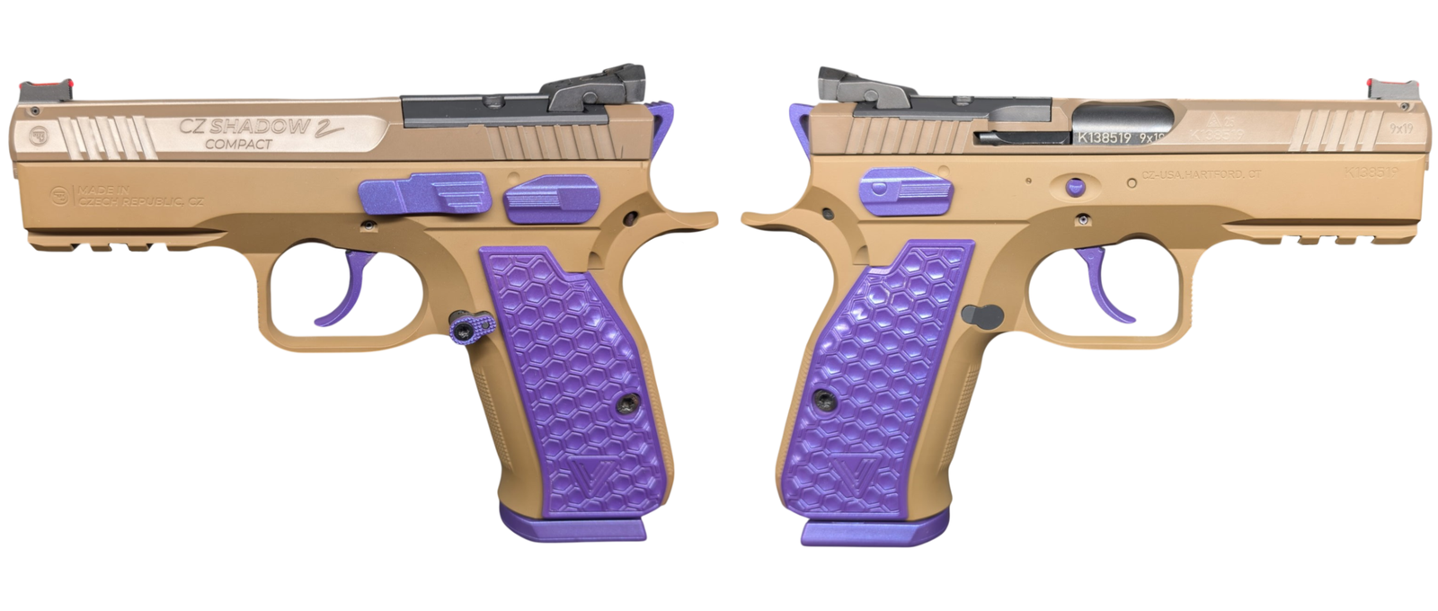 CZ SHADOW II COMPACT PEANUT BUTTER & JELLY 9MM PISTOL 4″ 2-15RD MAGS CZ SHADOW II COMPACT PEANUT BUTTER & JELLY 9MM PISTOL 4″ 2-15RD MAGS