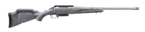 Ruger 56907 American II  Sports South Exclusive 22 Creedmoor 3+1 20" Gun Metal Gray Cerakote Spiral Threaded Barrel & Stainless Steel Receiver w/Picatinny Rail, Gray Splatter Adj LOP Synthetic Stock