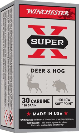 Winchester Ammo X30M1 Super X  30Carbine 110gr Hollow Soft Point 50 Per Box/10 Case